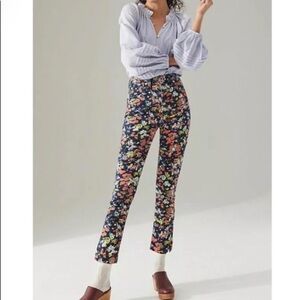 Anthropologie Maeve Gardenia Ultra High Rise Slim Leg Jeans NWT